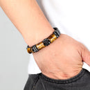 Pulseira Krownel | Pedra Natural & Barras de Aço