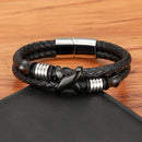 Pulseira Nexus Prime | Couro Duplo & Pingente em X