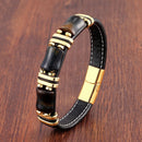 Pulseira Krownel | Pedra Natural & Barras de Aço