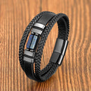 Pulseira Nero Stone | Couro Triplo & Modelo Minimalista
