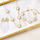 Conjunto Trevo Dourado | Joias Femininas