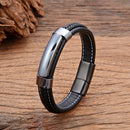Pulseira Tauren | Couro Trançado & Pedra Natural