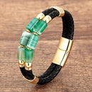 Pulseira Onyx Prime | Corda Dupla & Linha de Pedra Dupla