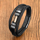 Pulseira Nero Stone | Couro Triplo & Modelo Minimalista