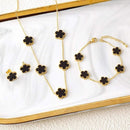 Conjunto Trevo Dourado | Joias Femininas