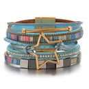 Pulseira Stella Golden | Estrela Dourada & Cores Vibrantes