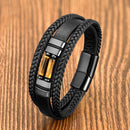 Pulseira Nero Stone | Couro Triplo & Modelo Minimalista