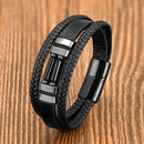 Pulseira Nero Stone | Couro Triplo & Modelo Minimalista