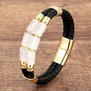 Pulseira Onyx Prime | Corda Dupla & Linha de Pedra Dupla