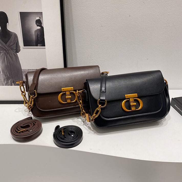 Manhattan Style | Bolsa Crossbody com Requintes Dourados