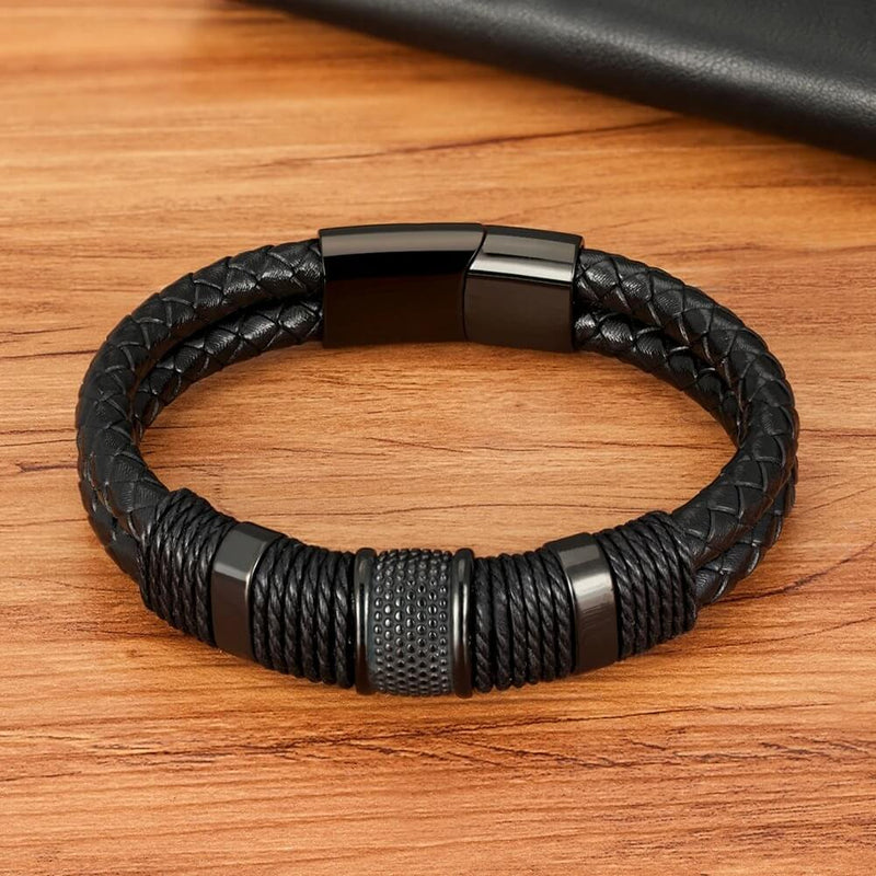 Pulseira Dual Force | Corda Dupla & Aço Elegante
