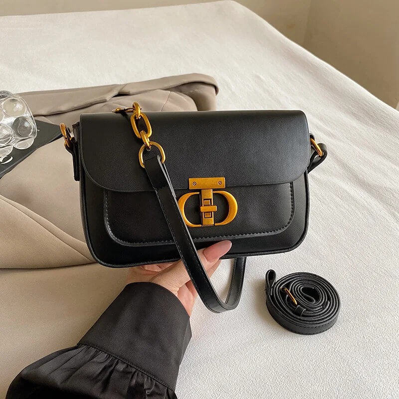 Manhattan Style | Bolsa Crossbody com Requintes Dourados