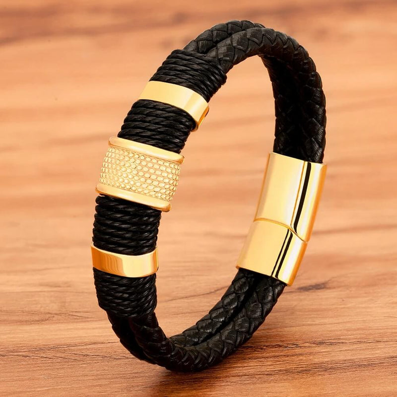 Pulseira Dual Force | Corda Dupla & Aço Elegante
