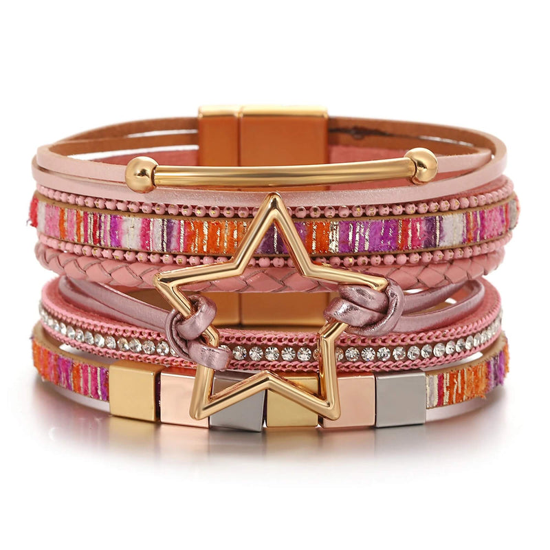 Pulseira Stella Golden | Estrela Dourada & Cores Vibrantes