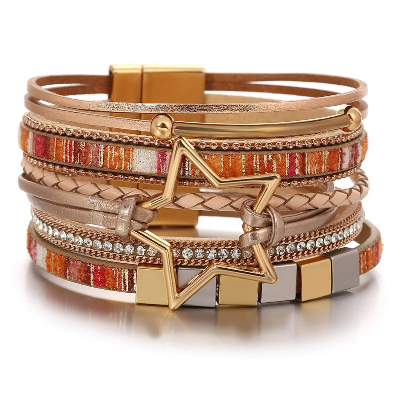 Pulseira Stella Golden | Estrela Dourada & Cores Vibrantes